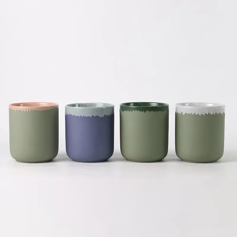 Təbii rəngli keramik şam sahibi