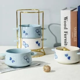 Qabyuyan maşın təhlükəsiz əl ilə rənglənmiş keramika qabı