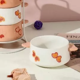 Qabyuyan maşın təhlükəsiz əl ilə rənglənmiş keramika qabı