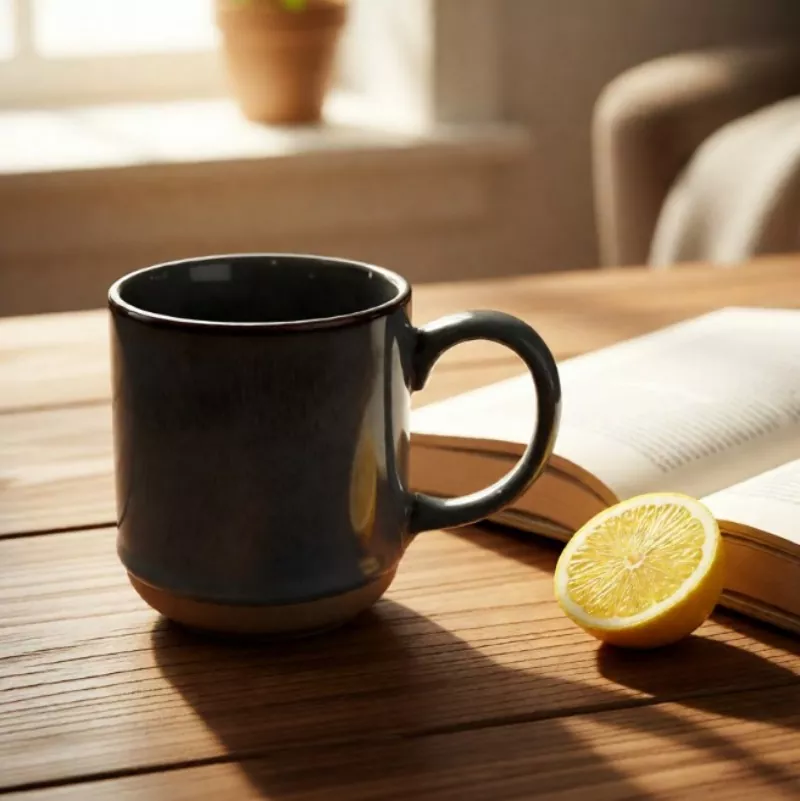 Sadə Müasir Seramik Səyahət Boz Kupa